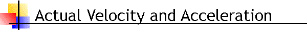 Actual Velocity and Acceleration